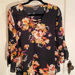 Flowy floral blouse